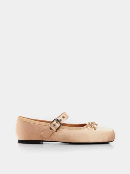 Балетки Mango бежевые