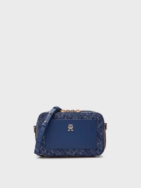 Сумка Tommy Hilfiger з принтом синя