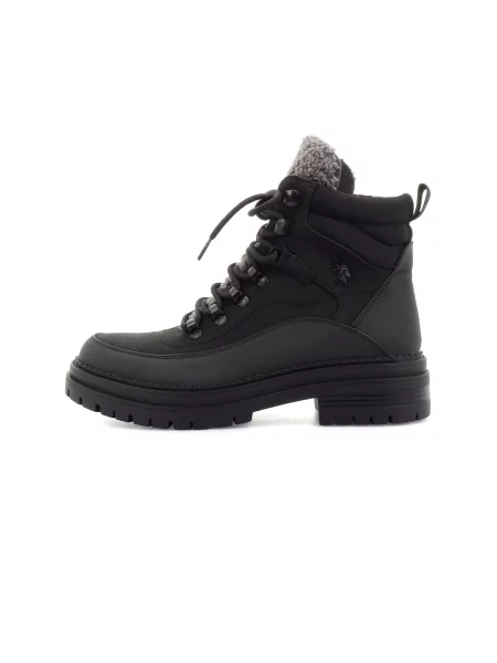 US POLO ASSN. Šněrovací kozačky černá