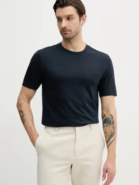 BOSS tricou barbati marin neted albastru