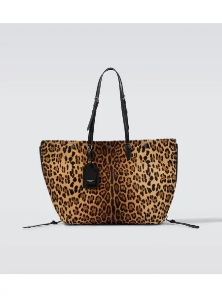 Geantă Dolce&gabbana cu imagine cu model leopard maro