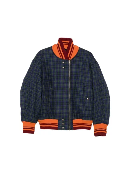 Kurtka Dries Van Noten wełniana w kratę