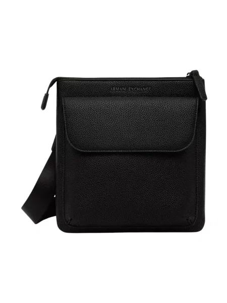 Armani Exchange saszetka z imitacji skóry czarna
