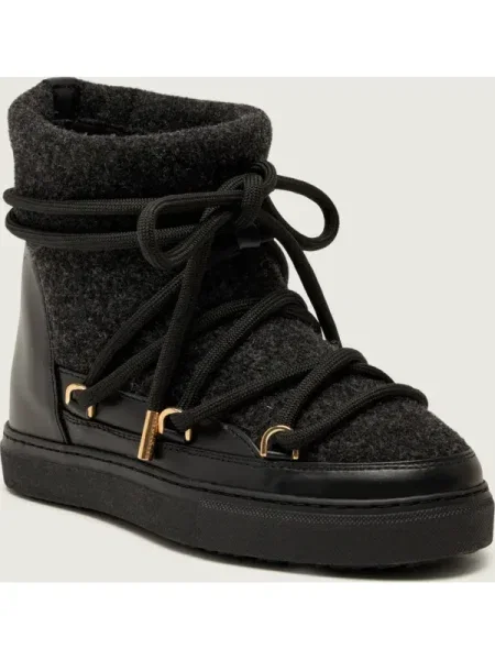 INUIKII Bocanci FELT WEDGE | piele negru