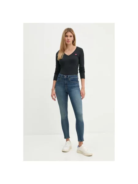Jeansy skinny Levi's 721 z wysoką talią niebieskie
