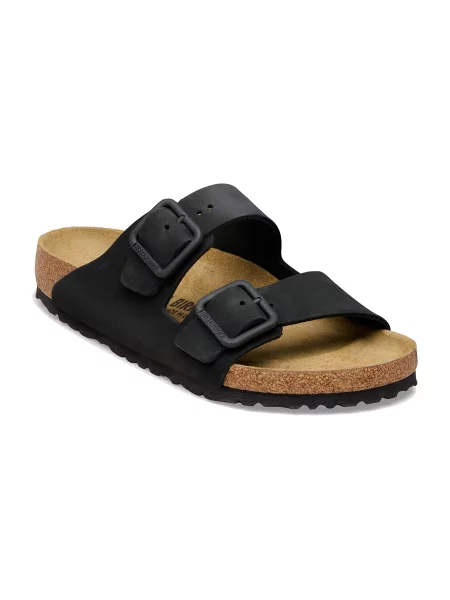Birkenstock Arizona Wire Buckle Nubuck Leather Regular Fit Black Kobiety Sandały Birkenstock Size: 5 czarny