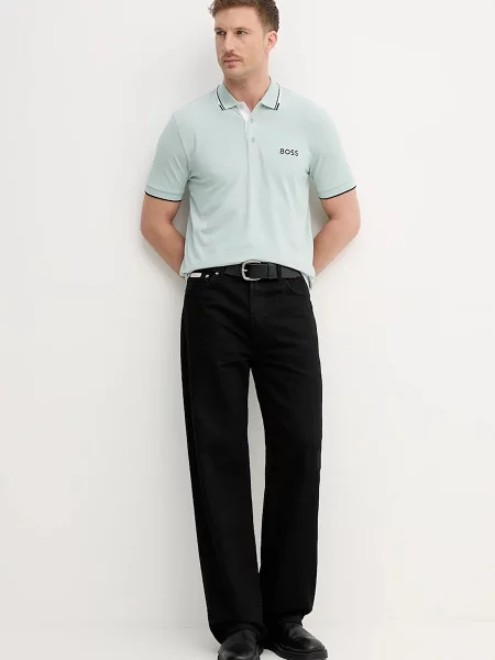 Поло Boss Green зеленое