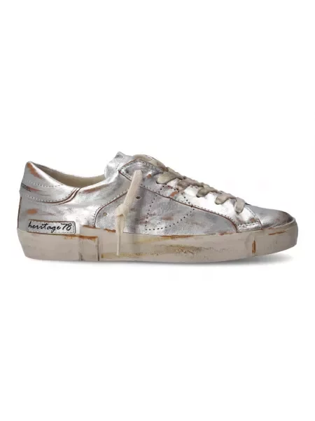 Buty do tenisa Philippe Model skórzane do tenisa szare