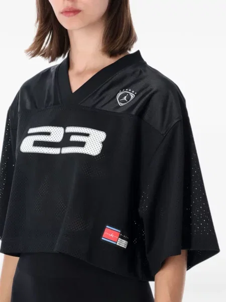 Decupat tricou Jordan plasă negru