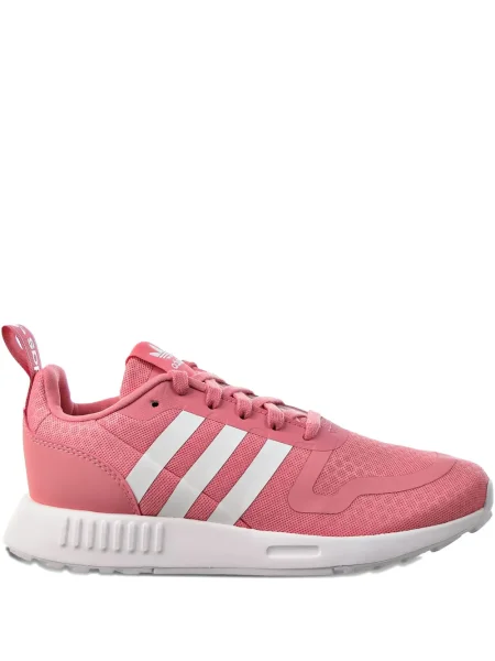 Legginsy Adidas do biegania z nadrukiem z dekoltem w serek czerwone