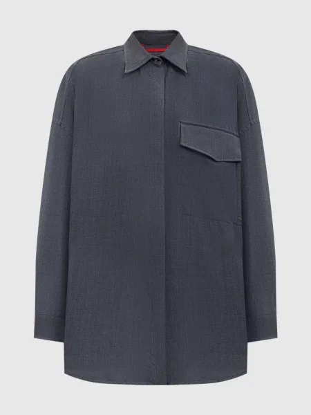 Сорочка CALENDE з вовною Max & Co сіра