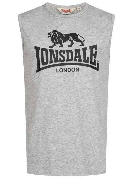 LONSDALE Tricou Clopton gri amestecat negru