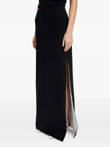Rochie maxi Proenza Schouler cu un umăr gol de costum negru