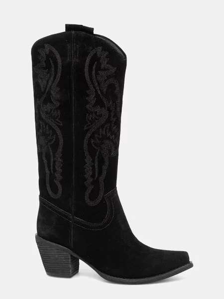 Semišové kovbojské topánky Jeffrey Campbell RANCHER-K čierna