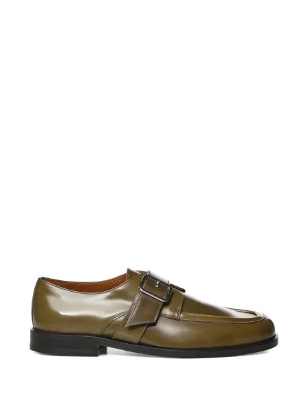 Pantofi loafer Marni din piele cu cataramă verde