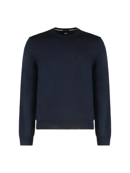 Sweter Hugo Boss wełniany niebieski