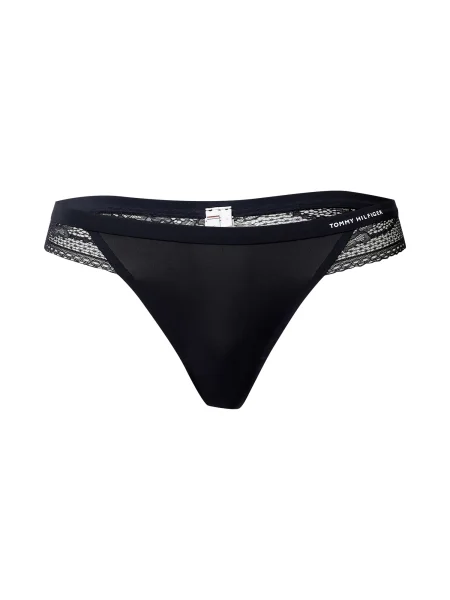 Tommy Hilfiger Underwear Tanga albastru închis alb