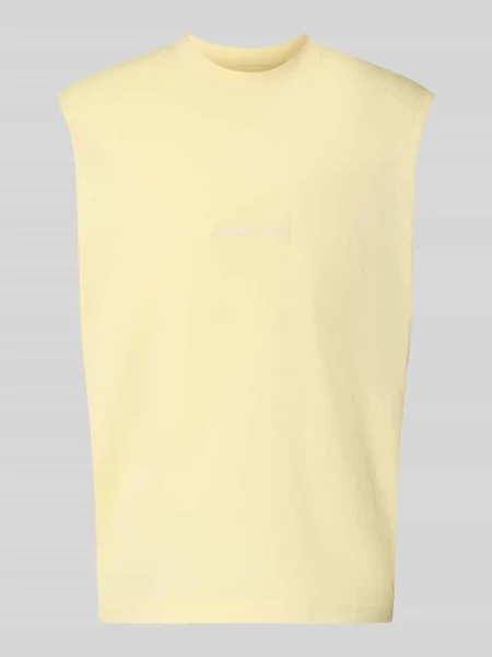 T-shirt z haftem Jack & Jones żółta