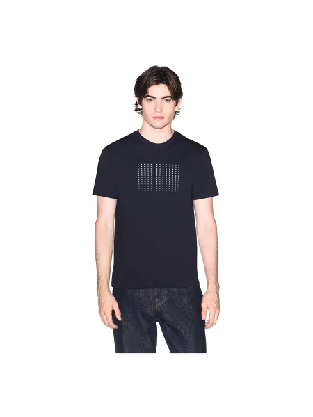 Armani Exchange Tričko Tmavomodrá modrá
