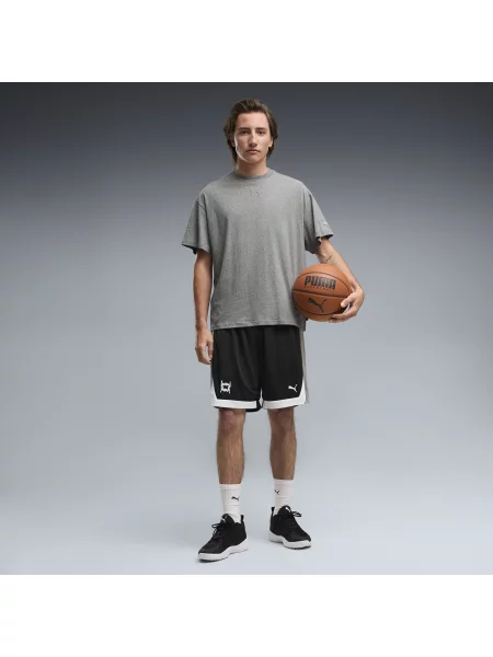 PUMA MÄ™skie szorty koszykarskie Fundamentals Mesh 8" OdzieÅ¼ S czarny