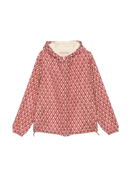 Lniana bluza rozpinana Valentino Garavani czerwona