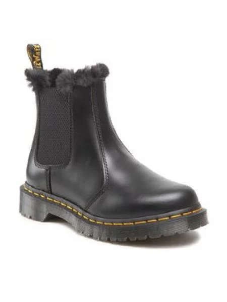 Dr. Martens Kotníková obuv s elastickým prvkem Leonore Černá