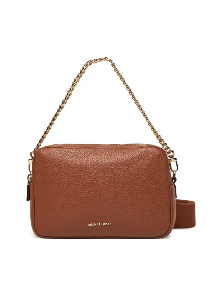 Torebka crossbody Michael Kors skórzana brązowa