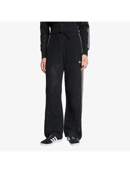 Pantaloni de trening adidas Knitted Crochet Firebird Track Pants Black XL negru