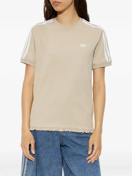 Decupat tricou Adidas cu imagine alergare gri