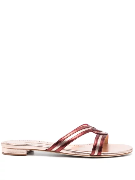 Papuci Manolo Blahnik din piele roz