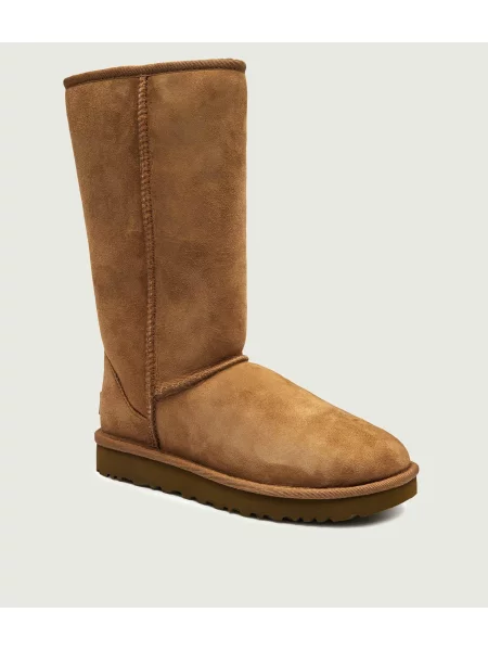 UGG Hótaposó CLASSIC TALL II | gyapjú | hasított bőr barna