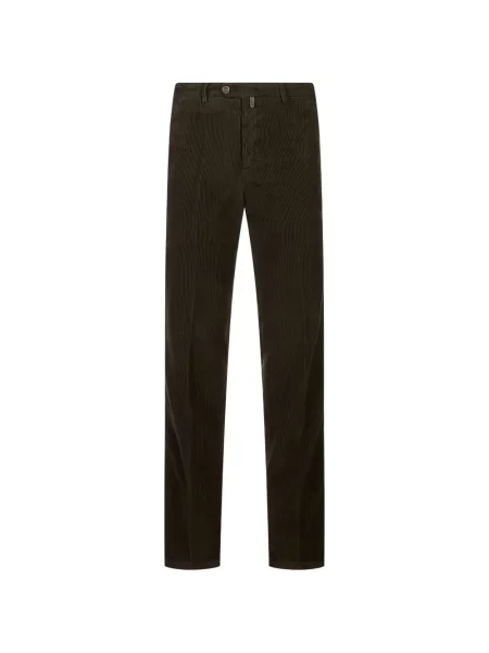 Pantaloni Kiton de catifea cord maro