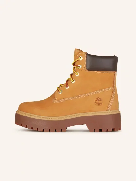 Timberland Šněrovací Kozačky Na Platformě Stone Street tmavě oranžová hnědé