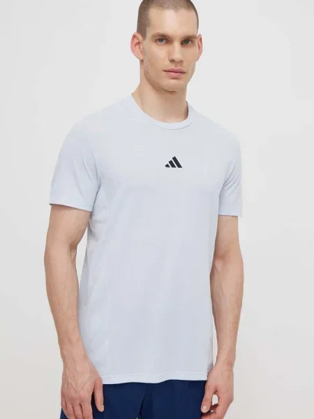 Тениска за трениране adidas Performance с изчистен дизайн синьо