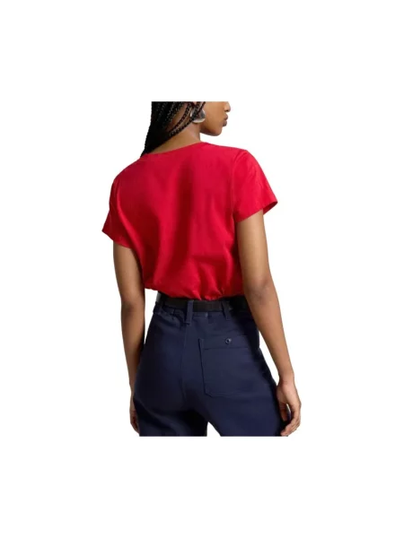 Męski t-shirt o kroju regular fit z czystej bawełny Polo Ralph Lauren czerwona