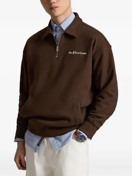 Gulerat tricou polo Polo Ralph Lauren cu decolteu în V fără mâneci maro