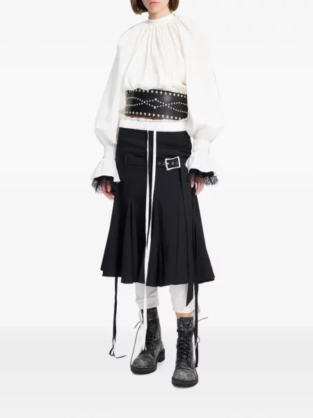 Bluză Ann Demeulemeester evazată alb