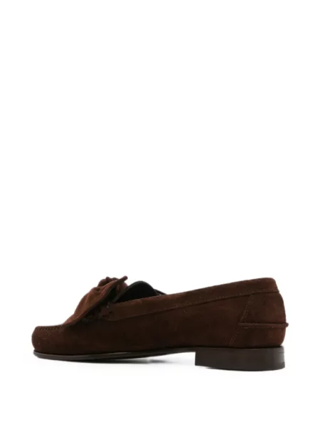 Pantofi loafer Hereu cu funde din piele de căprioară maro