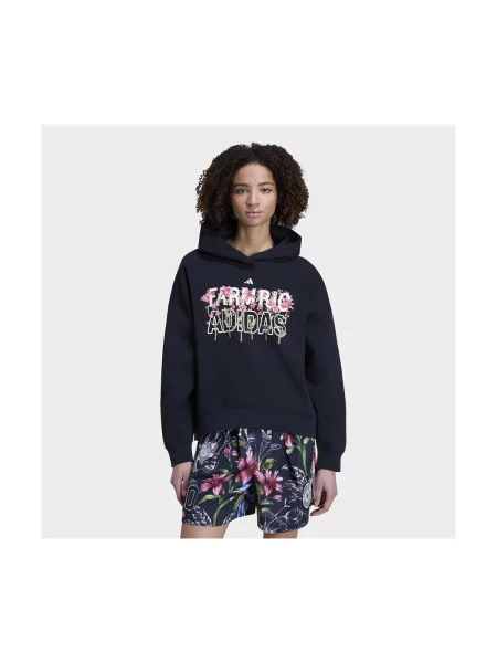 Adidas Pulóver Farm Rio Hoodie fekete