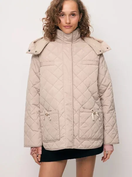 BIZUU kurtka puchowa NAYLA beżowa