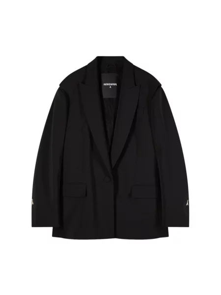 Marynarka oversize Patrizia Pepe z krepy czarna