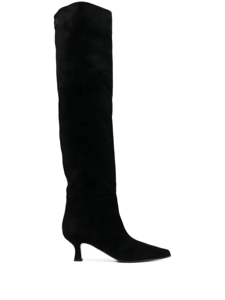 Botine 3juin din piele negru