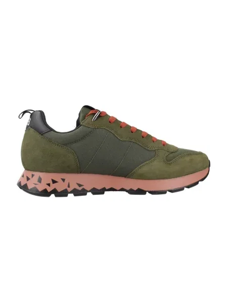 Pantofi Sun68 cu model piele de șarpe verde
