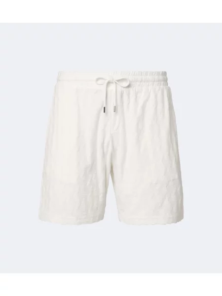 Pantaloni scurți Frescobol Carioca din material terry alb