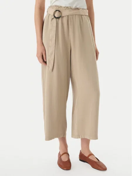 Vero Moda Панталони тип кюлоти Bree Cropped Fit кафяв
