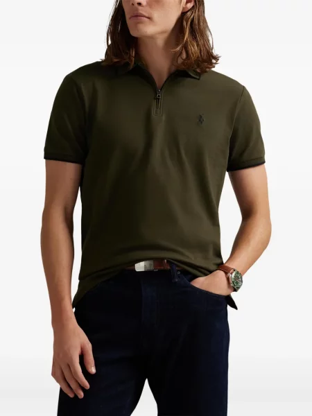 Μικρός κασκέτο Polo Ralph Lauren με χαμηλή μέση υφαίνω διαγωνίως πράσινο