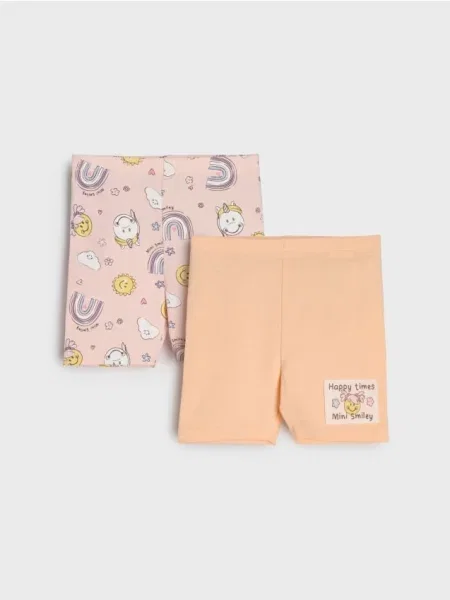 Sinsay Krátké legíny 2 pack oranžová