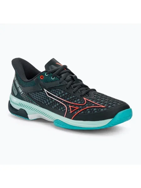 Olcsóbban. Férfi teniszcipő Mizuno Wave Exceed Tour 5 AC collegiate blue/soleil/tanager turquoise. Méret: 45 EU kék