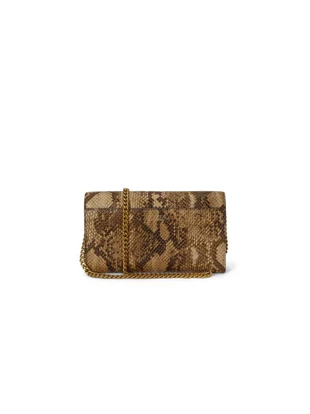 Ročna torba LAUREN RALPH LAUREN Svetlo rjava zelena