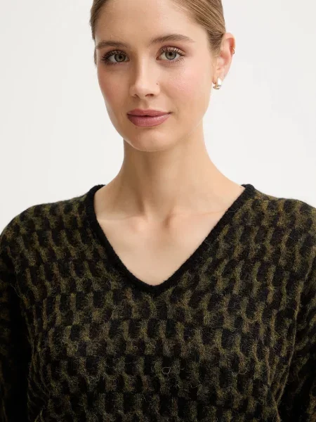 Шерстяной легкий свитер United Colors Of Benetton зеленый